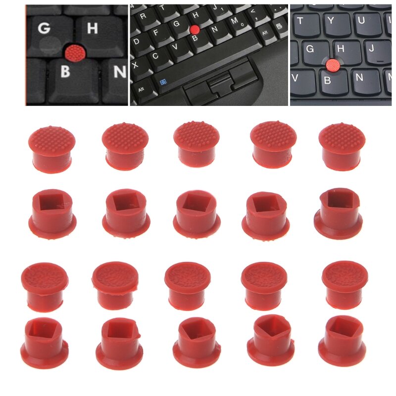 Tapas rojas para Lenovo IBM Thinkpad, puntero para ordenador portátil, estilo domo, 10 unids/set por juego