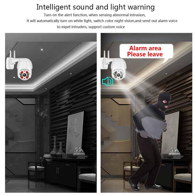 Simicam 4k ptz ip wifi câmera de segurança cor visão noturna com áudio em dois sentidos inteligente 2mp 5mp 8mp ip sem fio cctv pan tilt 4xzoom
