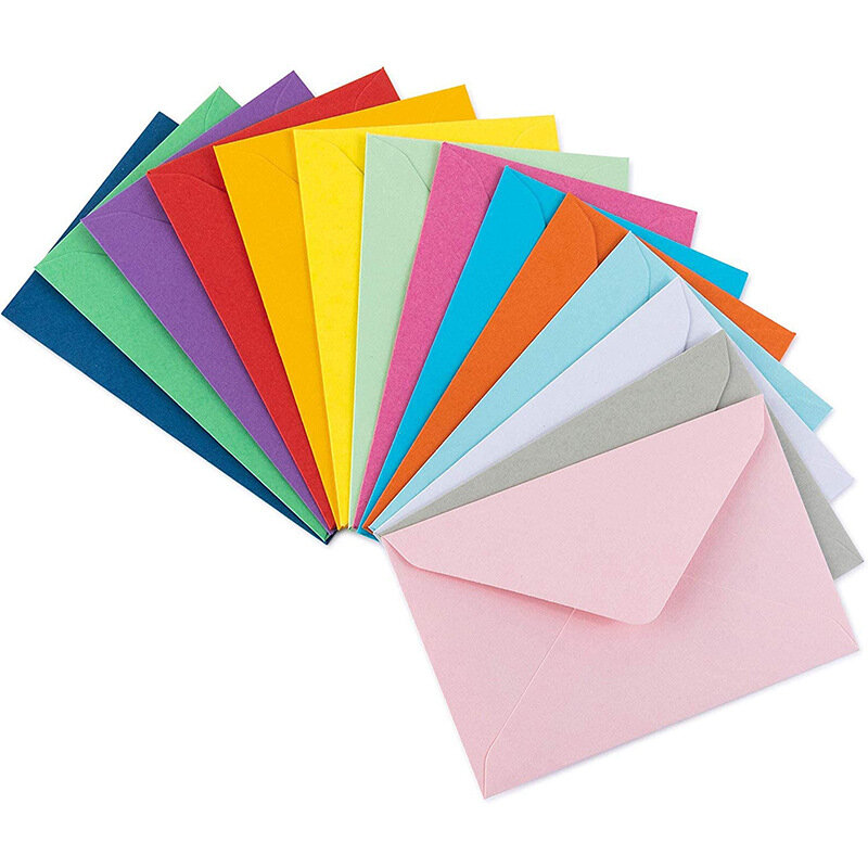 Mini sobre de Color para tarjeta de membresía, almacenamiento de papel, sobres en blanco, 10x7CM, lote de 10 unidades