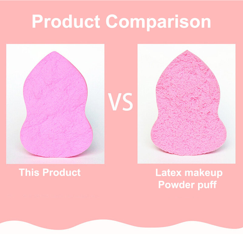 2PCS Cosmetic Puff Makeup Sponge Drop Shape Foundation Puff & Bevel Shape Soft Powder Puff BB Cream Sponge Makeup Tool