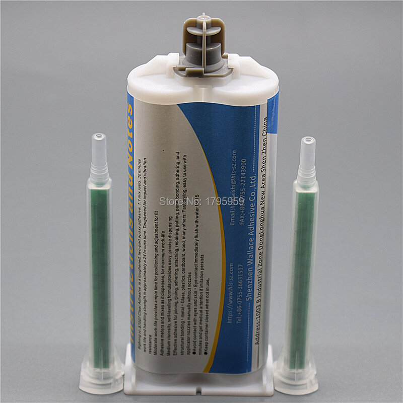 50ml 1:1 Structural AB Glues Epoxy Resin Glue Strong Adhesives with Mixing Nozzles for Wood Glass Plastic Metal Ceramic Bonding