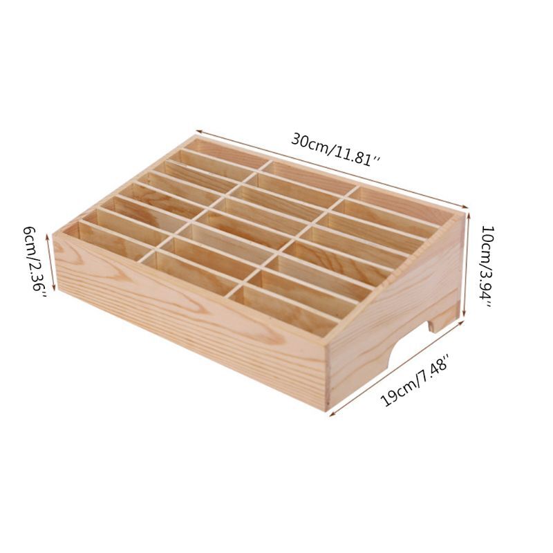 24 siatka drewniane pudełko typu organizer mobilny stojak na telefon schowek wyświetlacz telefonu