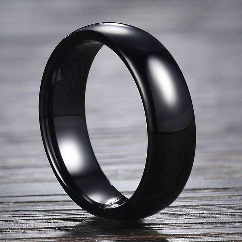 Anillo de cerámica negro RFID para hombres o mujeres, 2021 kHz o 125 MHz, identificación de anillo de moda inteligente, chip uid, nuevo, 13,56