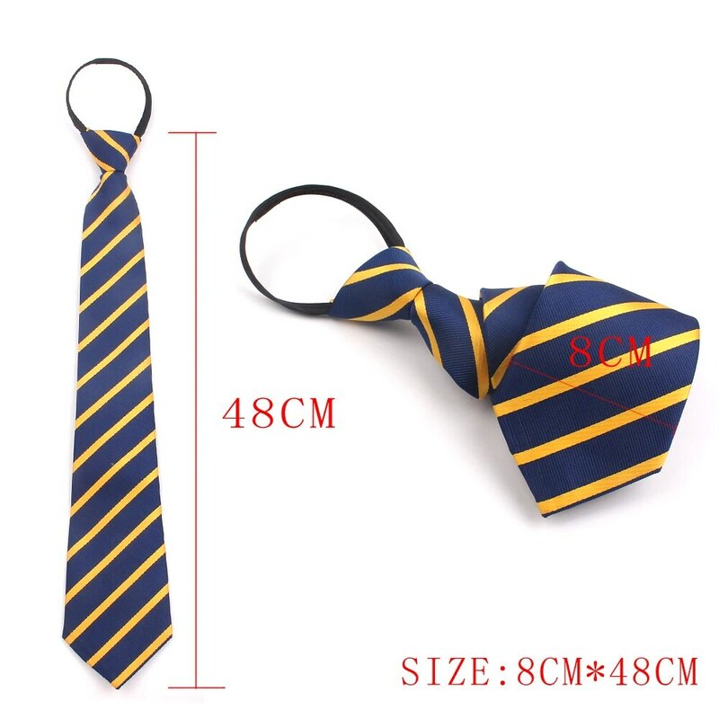 Cravates Classiques à Fermeture Éclair pour Homme, Simple, pour la raq, Mariage, Business, pour Fille et Garçon