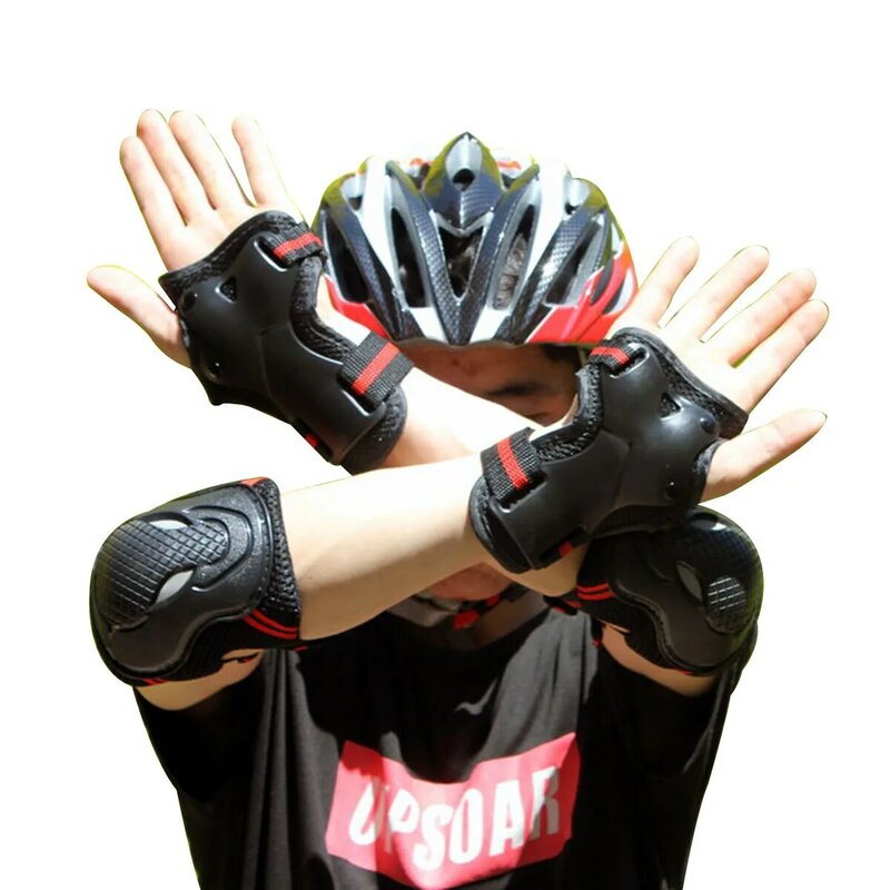 Roller Skating Protective Gear Set Anti-Collision Soft Mesh Surface Design Breathable Fabric Lining Safe Extreme Sports Suit