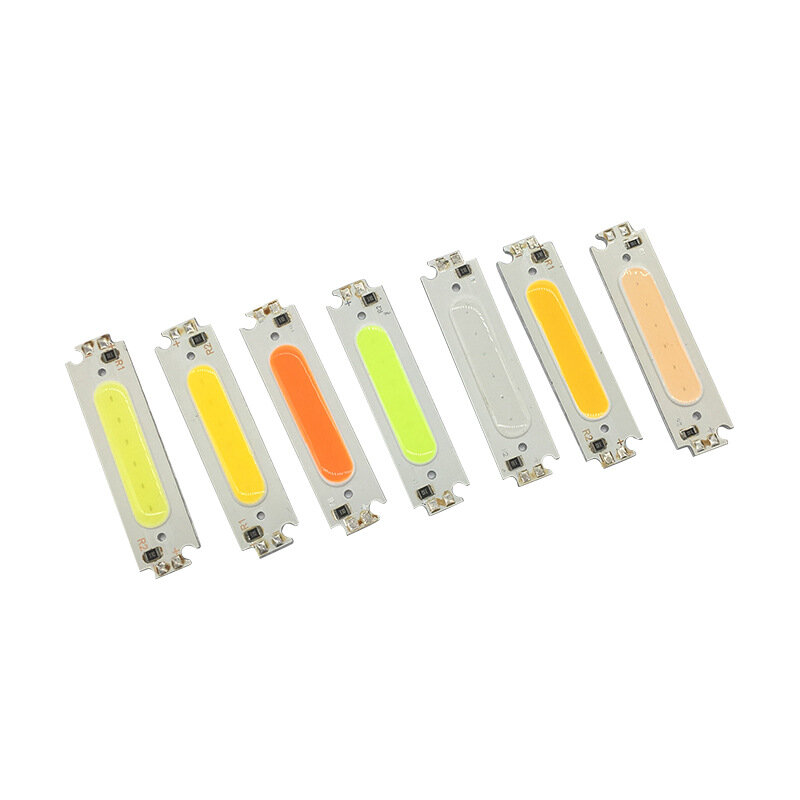 Fita de luz de led plana de 60x15mm, 2w, 12v, cob, várias cores, vermelho, laranja, amarelo, verde, azul, branco, violeta led