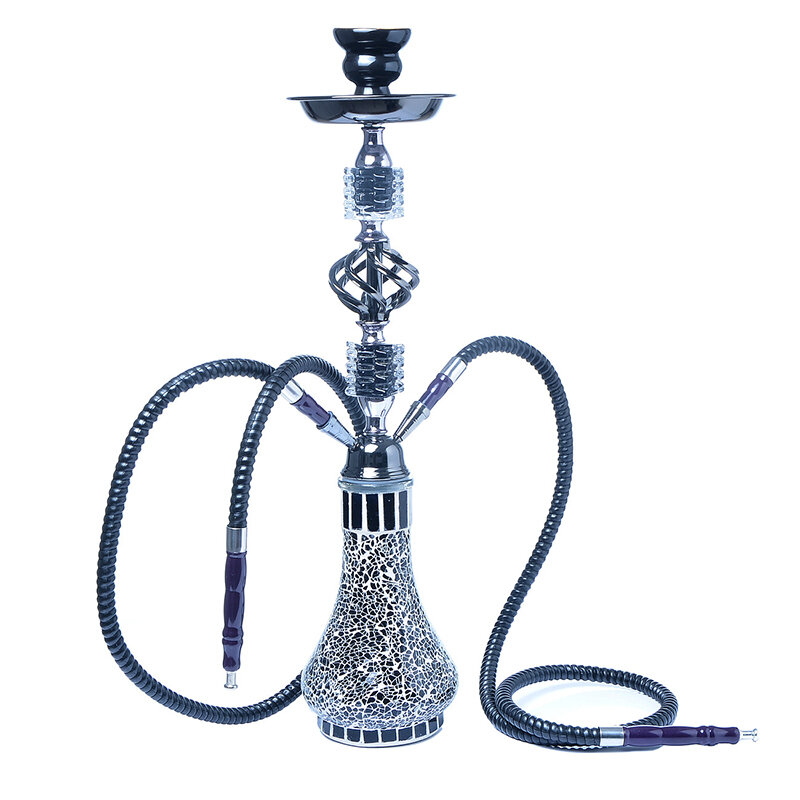 Narguilé arabe tasse de chicha en verre, accessoires de fumage, narguilé pour chicha, Double Pipe à fumée