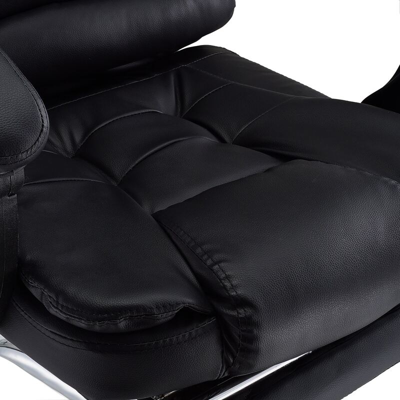 Chaise d'ordinateur de luxe bureau de jeu pivotant inclinable en cuir bureau exécutif 140 ° inclinable sieste chaise de couchage
