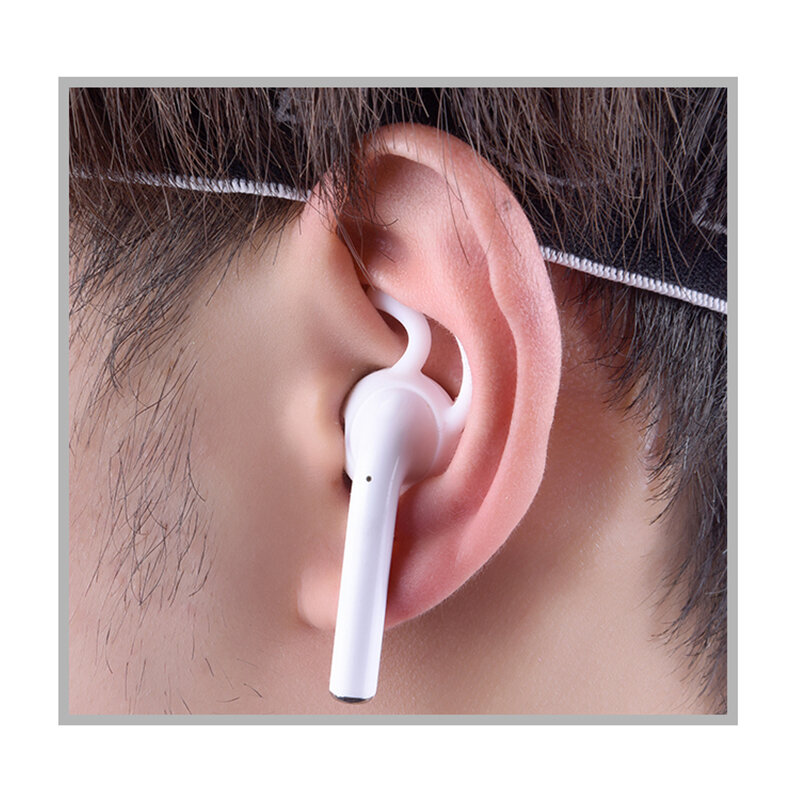 Oreillettes pour Airpods 2 pièces/paire Sport remplacement écouteurs conseils pour iphone 7 7plus écouteurs Silicone bouchons d'oreille étui pour écouteurs Earpad