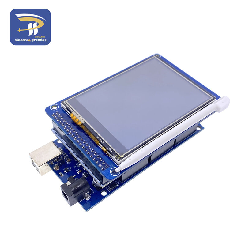 Modulo schermo Touch LCD TFT da 3.2 "+ scheda adattatore scudo da 3.2 pollici + Mega2560 Mega 2560 R3 CH340 con USB per Kit Arduino