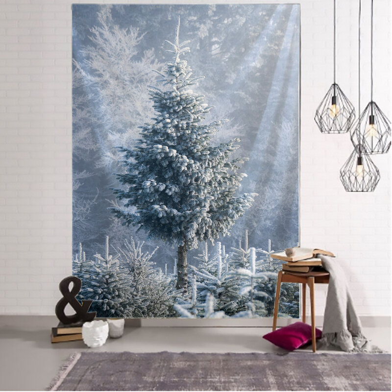 2020 새로운 크리스마스 나무 태피스트리 벽걸이 크리스마스 날 행잉 천 장면 장식 천 벽걸이, 다양한 크기