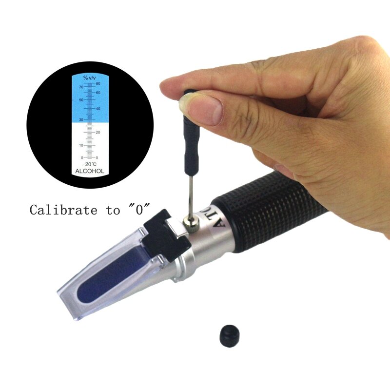 Alcoolomètre de réfractomcirculation tenu dans la main, testeur ATC, dcfrench ou dcfrench, 0-80%