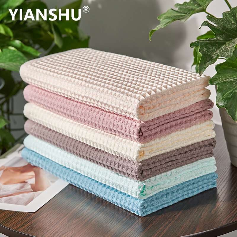 2/4 pçs 100% algodão toalha de banho conjunto para crianças adultas alta qualidade waffle toalha macio altamente absorvente casa banho toalha
