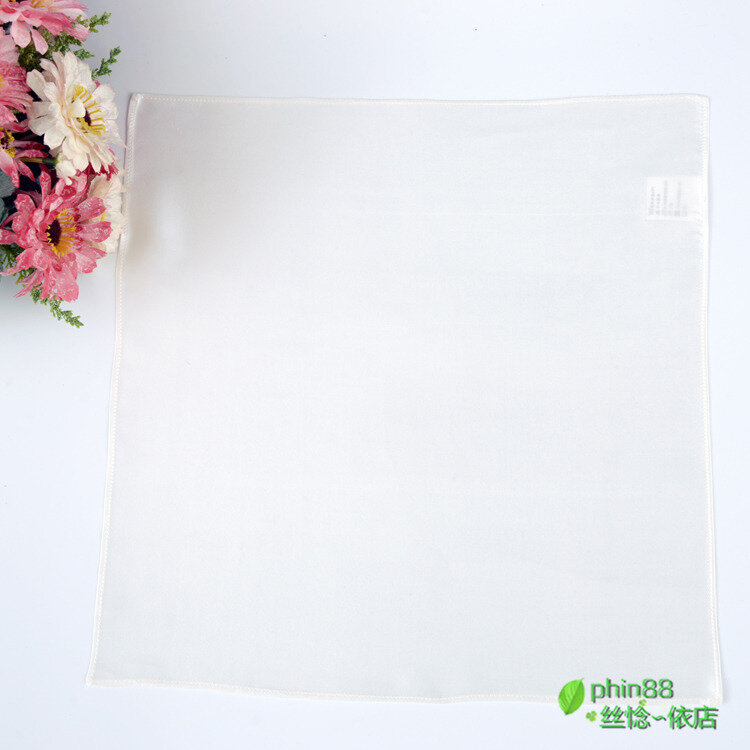 100% Pure Silk 16.5 mm satin silk Square handkerchief Men's Pocket Hanky 33cm 13" WJ006
