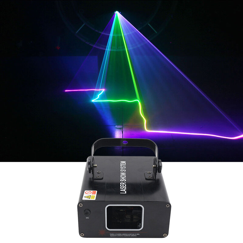 Professionele Dj Laser Show Full Kleur 96 Rgb Patronen Projector Stage Effect Verlichting Voor Disco Xmas Party 1 Hoofd Lazer tonen