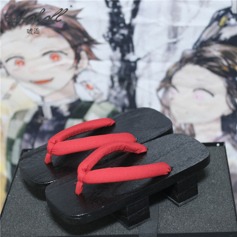 Sommer Frauen Pantoffel Japanischen Geta Holz Clogs Geisha Samurai Anime Cosplay Schuhe Dicken Boden Plattform Sandalen Mann Flip-Flops