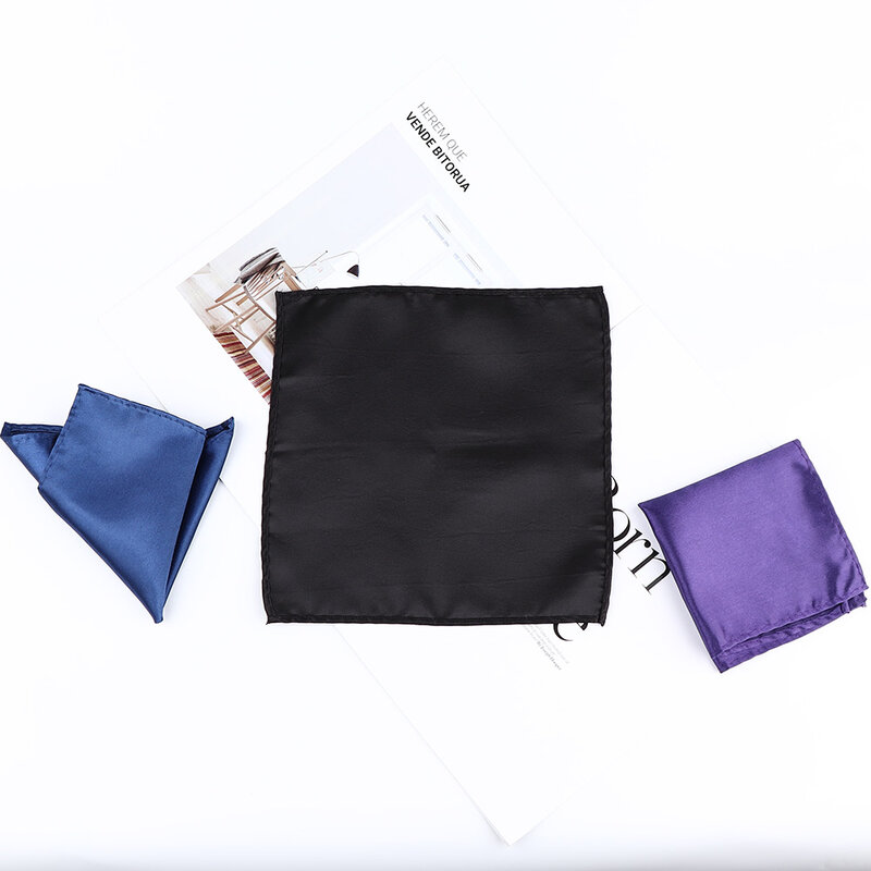 15 Kleuren Mannen Witte Zakdoek Pak Pocket Handdoek Accessoires Bruiloft Banket Anniversary Commerciële Zwart Rood Blauw