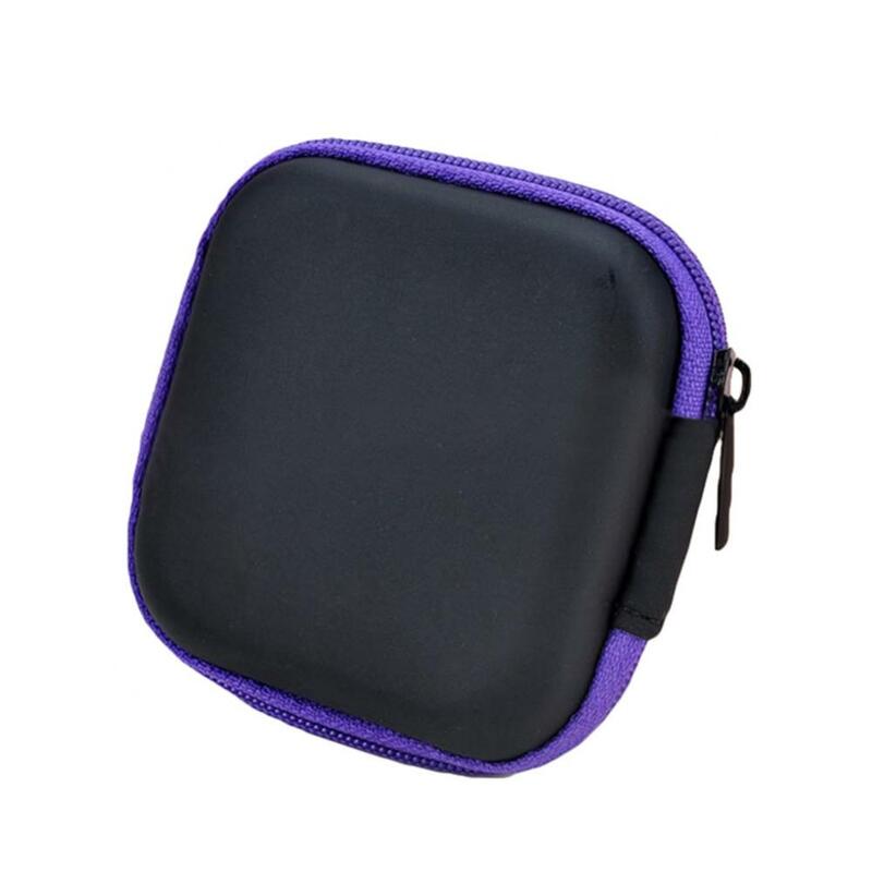Rectangle Portable Earphone Headphone Protective Storage Box Pouch Universal Earphone Container Outdoor Travel