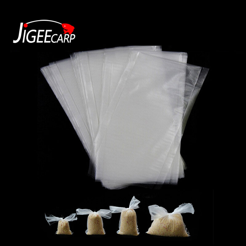 JIGEECARP-PVA Bags para pesca da carpa, dissolução rápida, não resíduos grosseiros, pesca, isca sacos, 5x10, 7x10, 7x15, 8x12, 200pcs