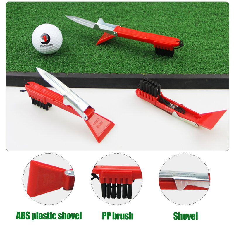 GLOOF Golf Club Brush Tool Kit with Club Groove Cleaner shovel