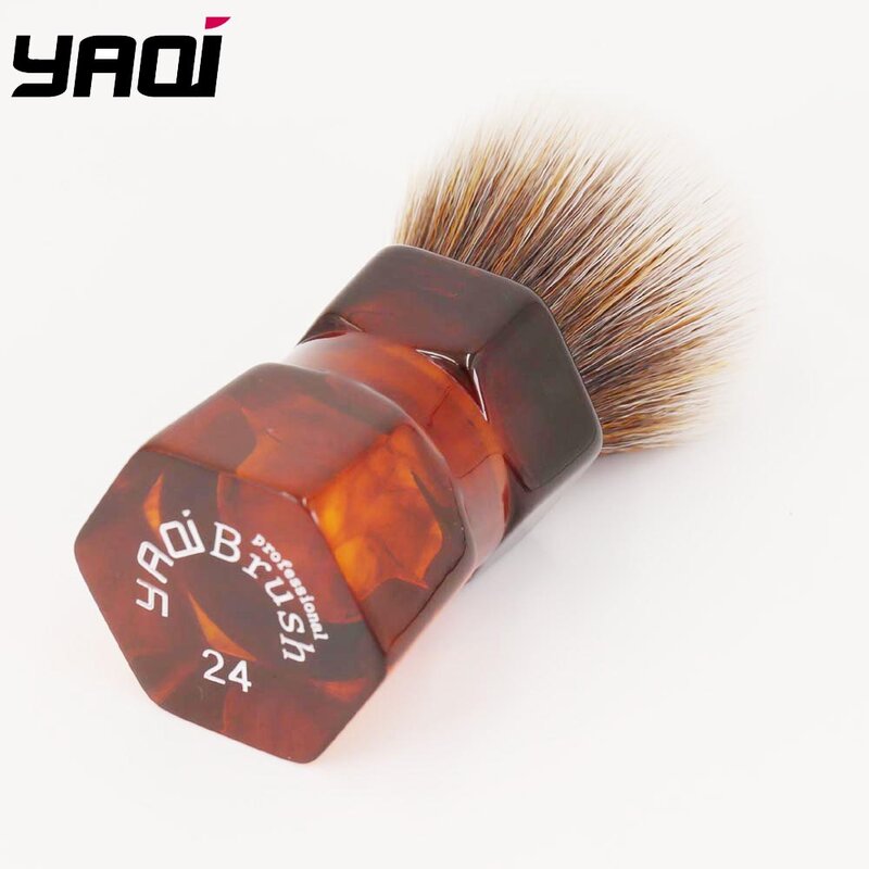 YAQI-brocha de afeitar Moka Express para hombre, pelo sintético, 24mm