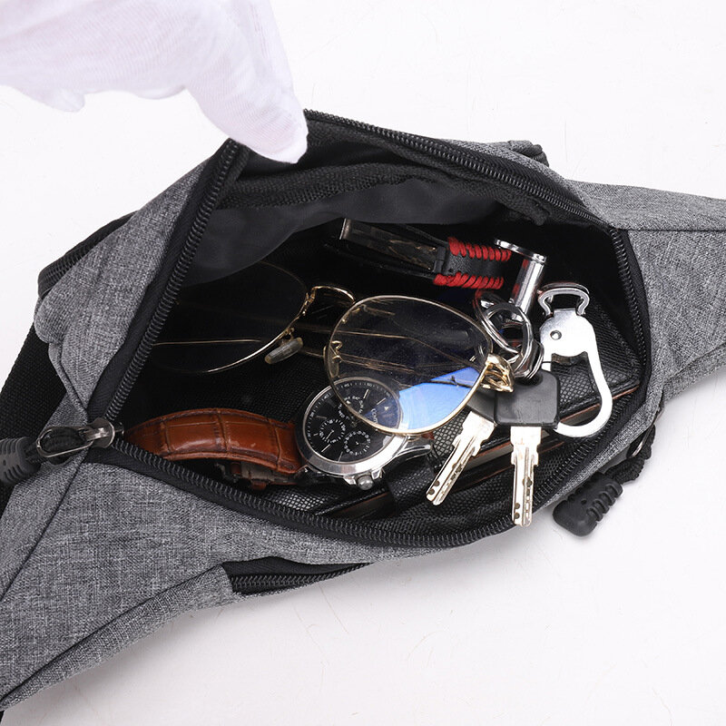 ผู้ชาย Casual Multifunction Crossbody กระเป๋ากระเป๋าเดินทางท่องเที่ยว Pack กระเป๋าทุกวัน Unisex กระเป๋าสตางค์เข็มขัดกระเป๋า