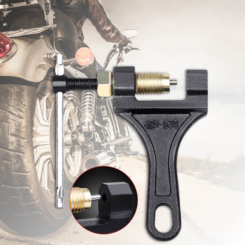 Removedor de corrente de triciclo de motocicleta, ferramenta profissional de desmontagem para remoção de corrente de moto, acessórios para motocicletas