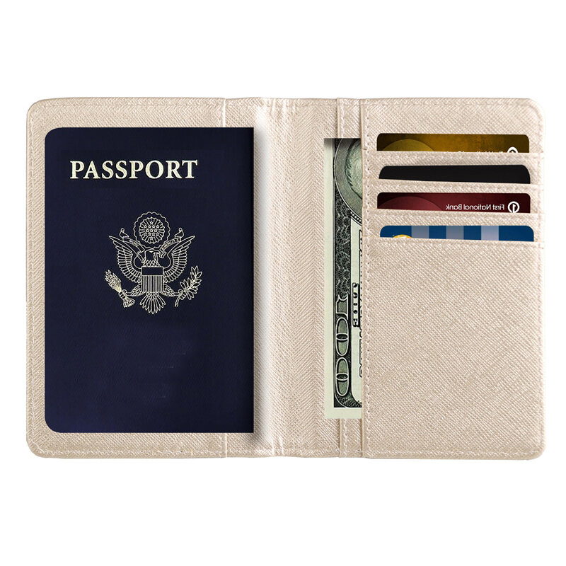 Tùy Chỉnh Tên Du Lịch Da Hộ Chiếu Passport Cover Nam & Nữ Hộ Chiếu Ốp Lưng Người Tổ Chức Các Loại Thẻ Ví