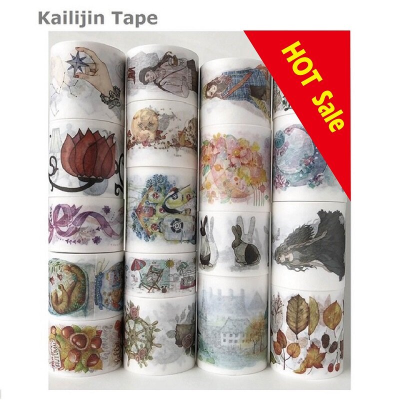 Cinta washi de diseño vintage para álbum de recortes, bonita cinta de papel washi de animales