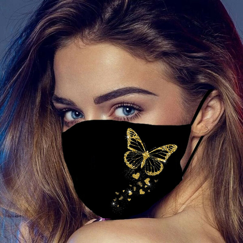Maska dla dorosłych bawełniana maska motyle maskująca maska ochronna maseczka pyłoszczelna przeciwmgielna kolorowe maski dla dorosłych