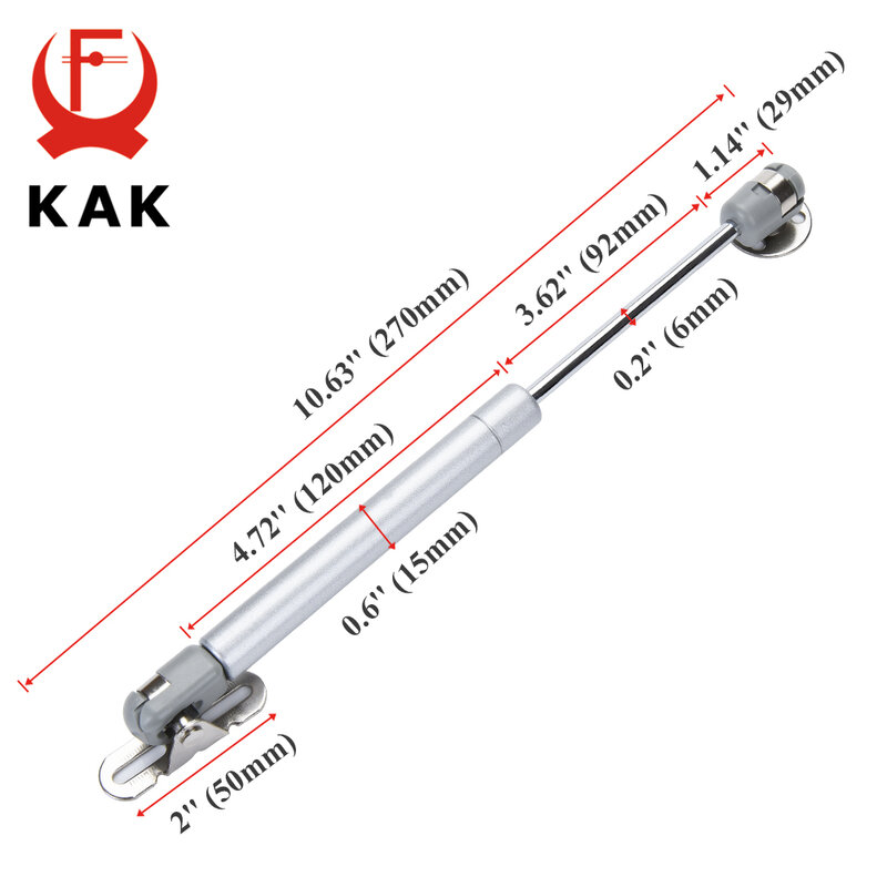 KAK 4 Pack 6kg 10kg 15kg Gas Spring Cabinet Hinge Copper Core Door Lift Support Hydraulic Kitchen Cupboard Door Hinges Hardware