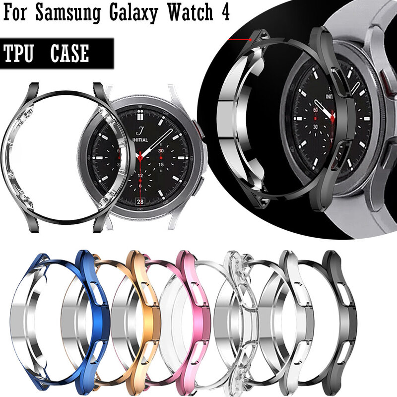 หน้าจอป้องกันนาฬิกาเคสสำหรับ Samsung Galaxy 4คลาสสิก42มม.46มม.กันกระแทก TPU โปร่งใส shell
