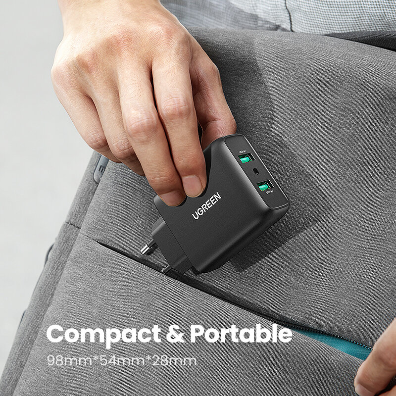 Ugreen – chargeur USB rapide 3.0 36W, adaptateur QC3.0, pour téléphone portable, compatible avec iPhone Samsung Xiaomi Redmi