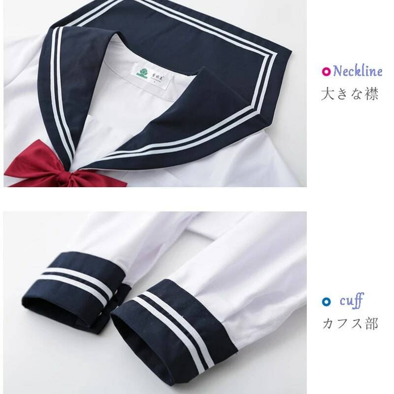 Uniforme JK de manga larga para mujer, uniforme de marinero japonés, Cosplay de chica escolar, Anime puro y encantador