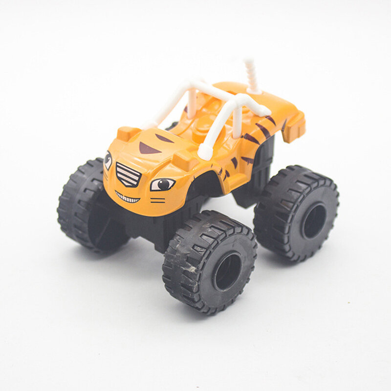 6 pçs/set blaze monster machines carro brinquedos russo milagre triturador caminhão veículos figura blazed brinquedos para crianças presentes de natal
