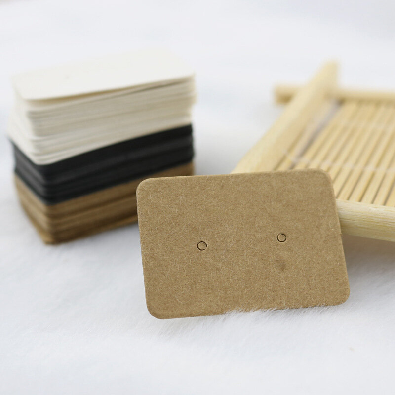 Embalaje de tarjetas para pendientes, 100x2,5 cm, piezas, 50 piezas, 3,5 x cm, tarjetas de exhibición, cartón, papel Kraft en blanco, etiqueta de precio para joyería DIY
