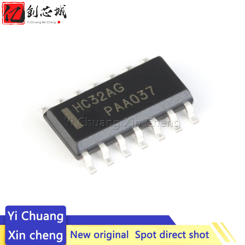Chip SMD HC32AG MC74HC32ADR2G, SOIC-14, quad, 2 entradas, sin puerta, IC, 10 Uds., nuevo