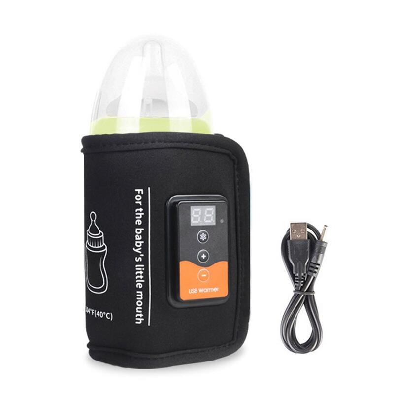 Baby Milk Bottle Warmer Thermostat Bag Car Portable USB Heating Intelligent Warm Milk Tool Insulation Cover Baby Bottle Warmer