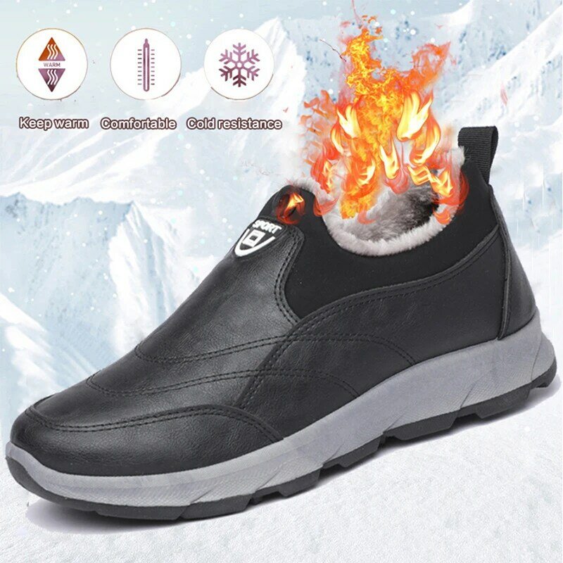 Botas de inverno sapatos de inverno quente neve tornozelo botas hombre caminhada ao ar livre mans calçado botas de inverno sapatos masculinos 39 s tênis