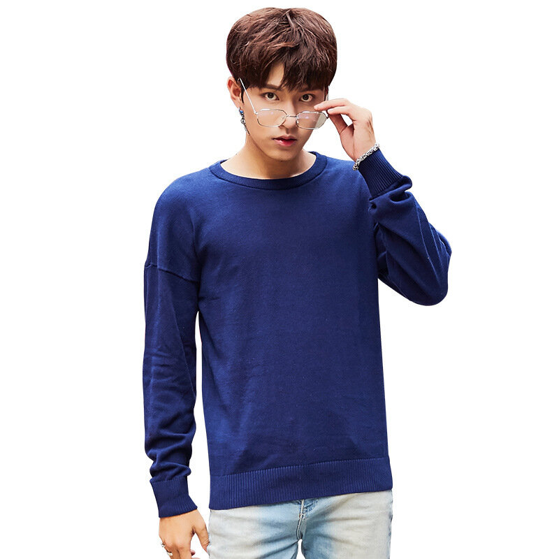 MRMT 2024 Brand Autumn Men's Knitted Sweaters Pure Color Round Neck Students' Overcoat for Male Sweaters Clothing