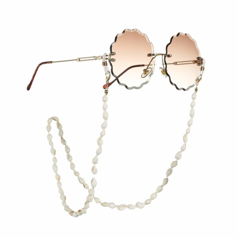 Kacamata Hitam Rantai Kacamata Baca Cangkang Kerang Kulit Kerang Modis Pemegang Kabel Leher Tali Kalung Kacamata Tali Lanyard