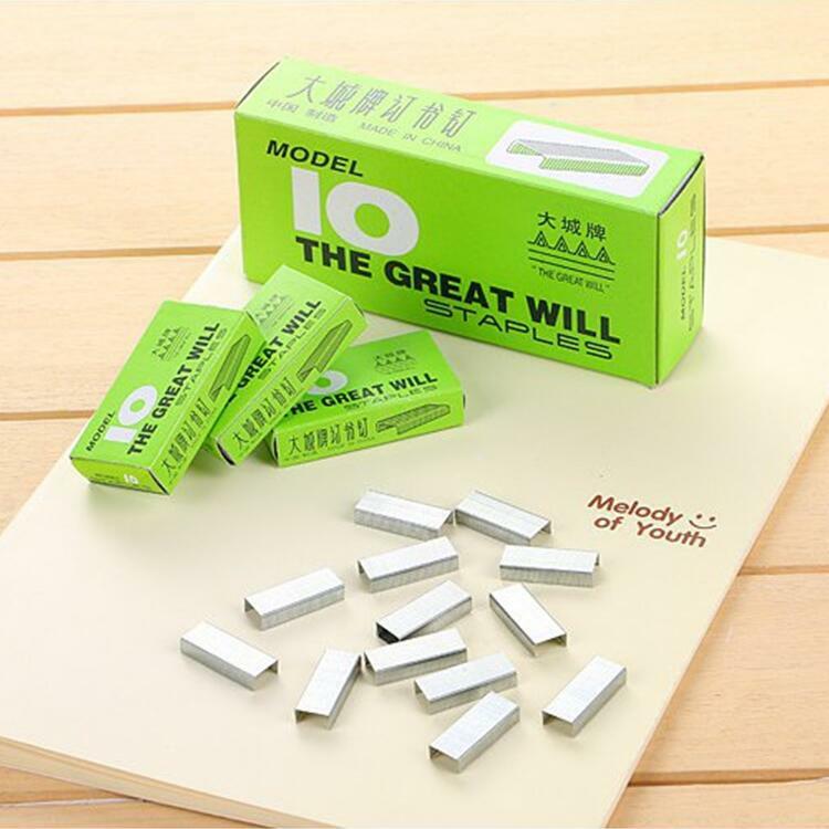 1000 pieces/box No.10 Metal Staples For Staplers Office School Supplies Stationery New Strong