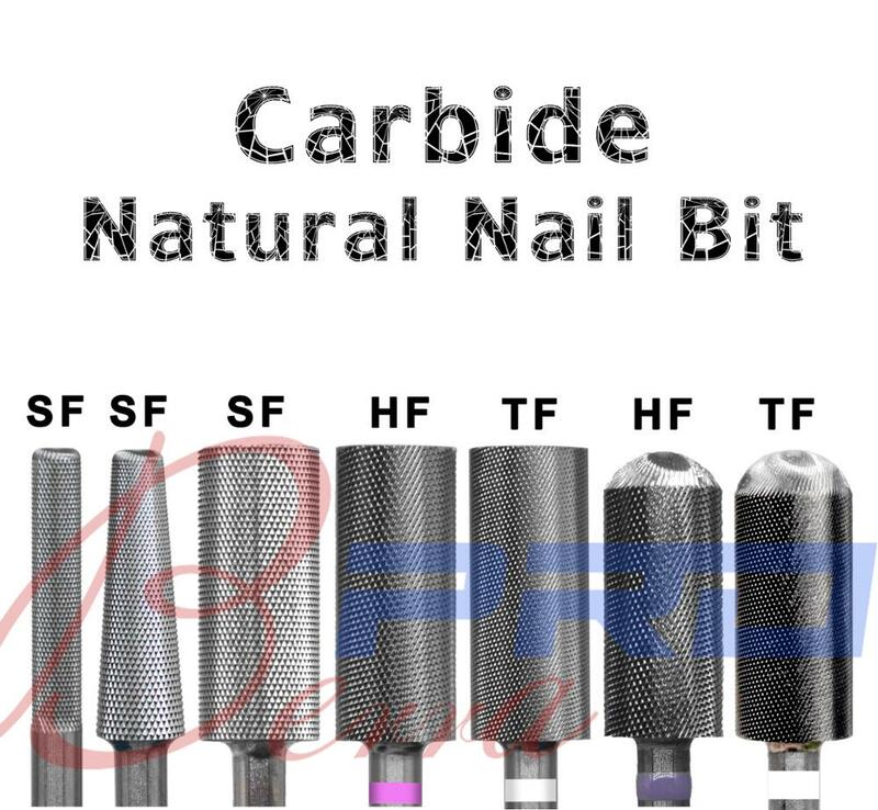 Nailtools carboneto de dente fino cerâmica natural cônico prego broca para manicure máquina acessórios ferramentas da arte elétrica bit