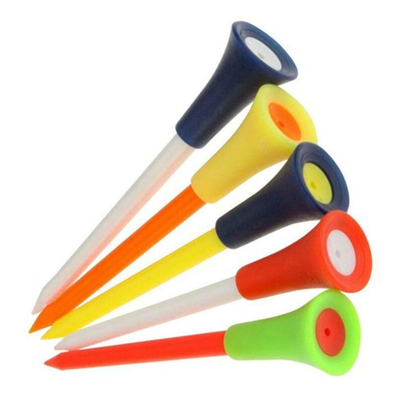 50Pcs/Set 83mm Plastic Golf Tees Durable Rubber Golf Tees Cushion Top Ball Holder Training for Outdoor Sports Accessories