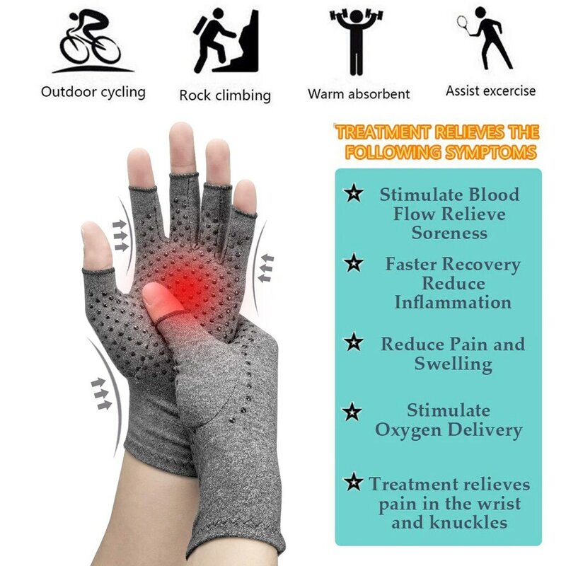 Lohnende Kompression Arthritis Handschuhe Nicht-slip Männer Frauen Handgelenk Unterstützung Baumwolle Joint Pain Relief Hand Klammer Therapie Armband
