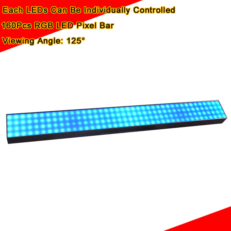 RGB LED 픽셀 바 스트립 라이트, RJ45 커넥터, DMX 아트 넷 제어 프로그램, 무대 바 파티 장식 효과, Dj 워시 라이트, 160 개