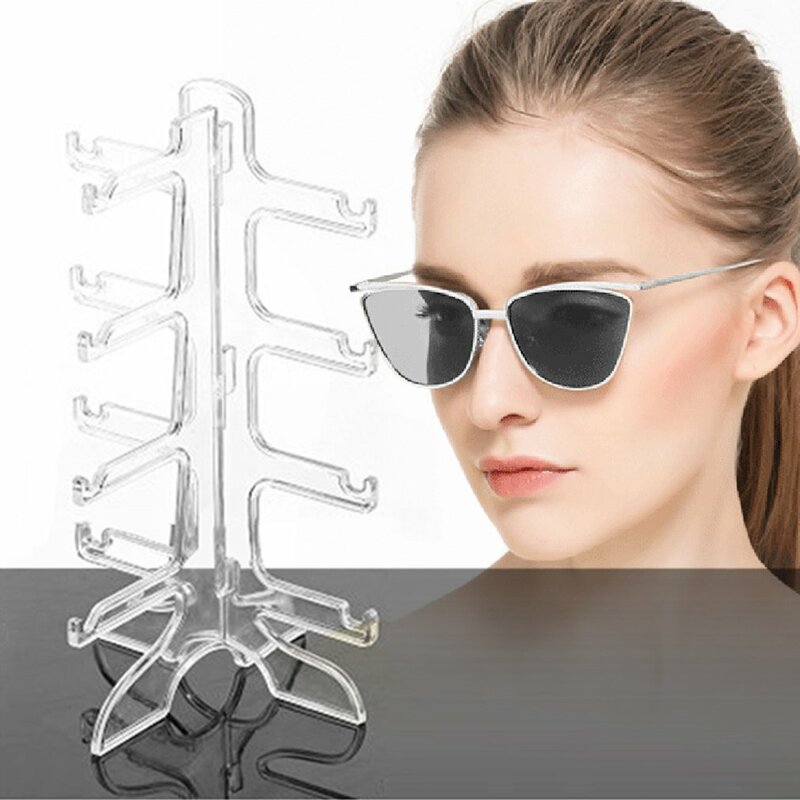 Portable 4 couches lunettes lunettes lunettes de soleil montrant des lunettes de présentoir de cadre support étagères