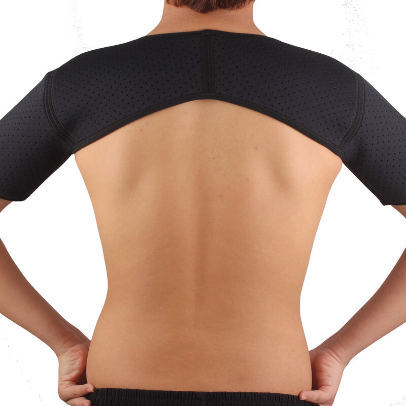 Protetor de ombro para massagem saúde/esporte, acessórios respiráveis sx641 preto