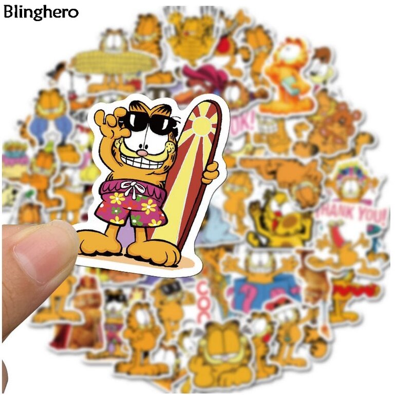 Blinghero 50pcs/set Cute Cartoon Cats Sticker Non-repeating PVC Suitcase Laptop Refrigerator Stickers Scrapbooking Decals BH0534
