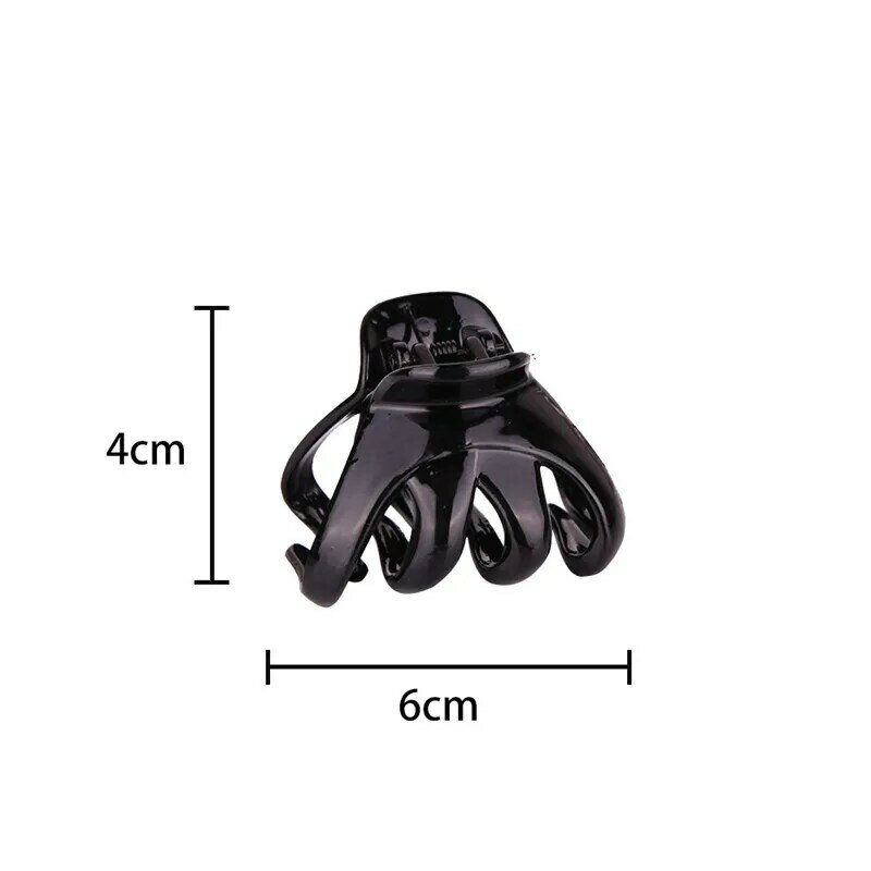 2 Sizes Women Claw Clip Fashion Solid Color Octopus Hairpins Ponytail Holder Resin Acrylic Hair Crab Clips Hair Accessories